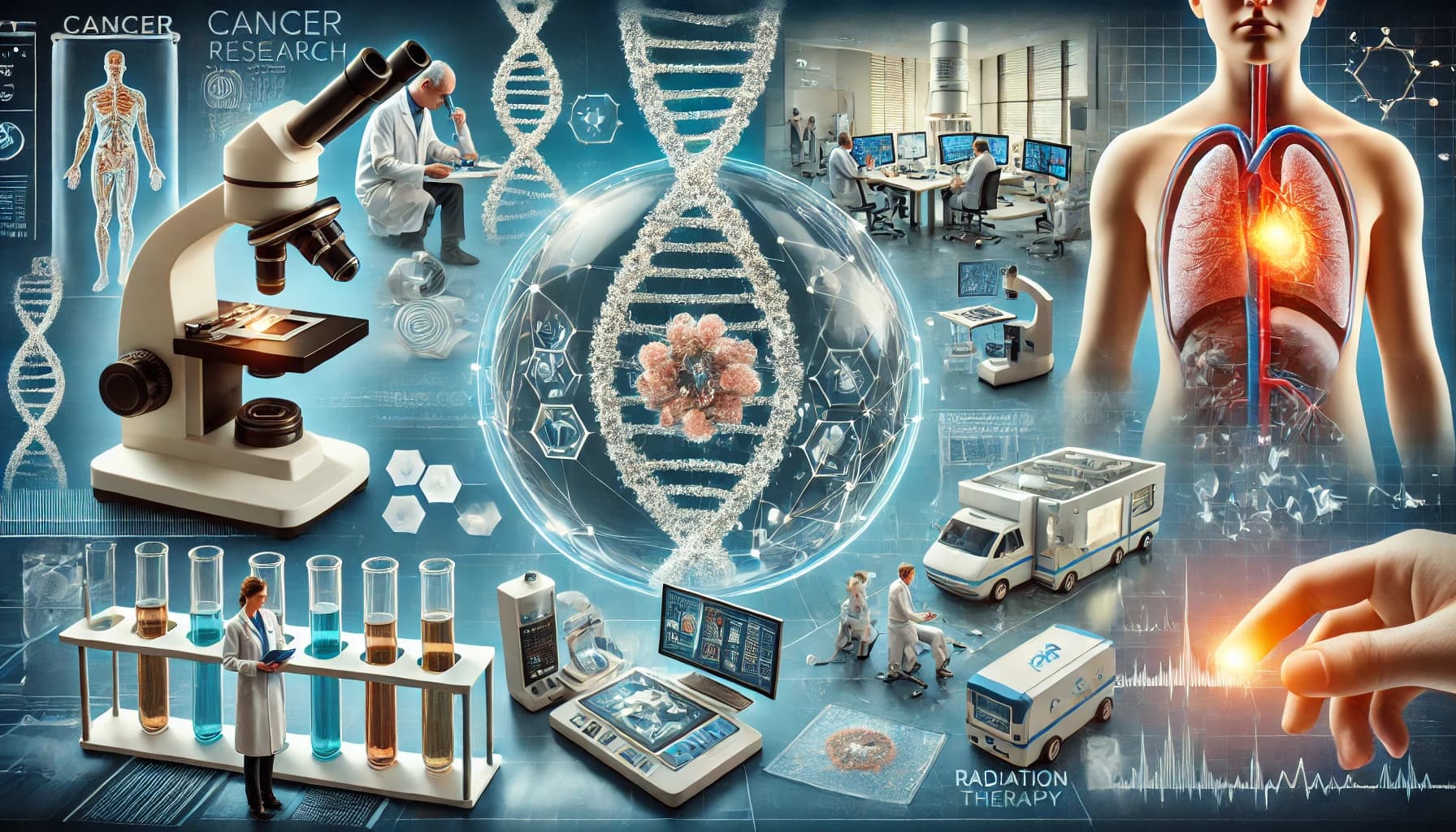 Researchers working in a lab