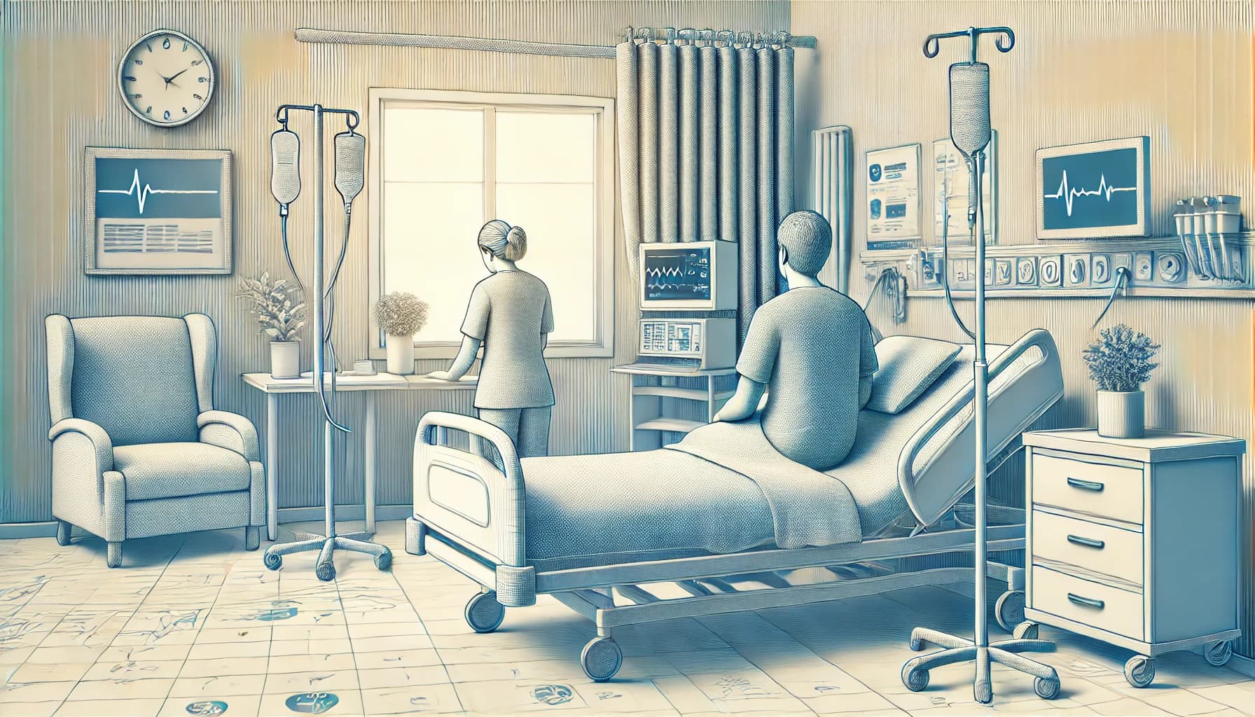 Person in a hospital setting