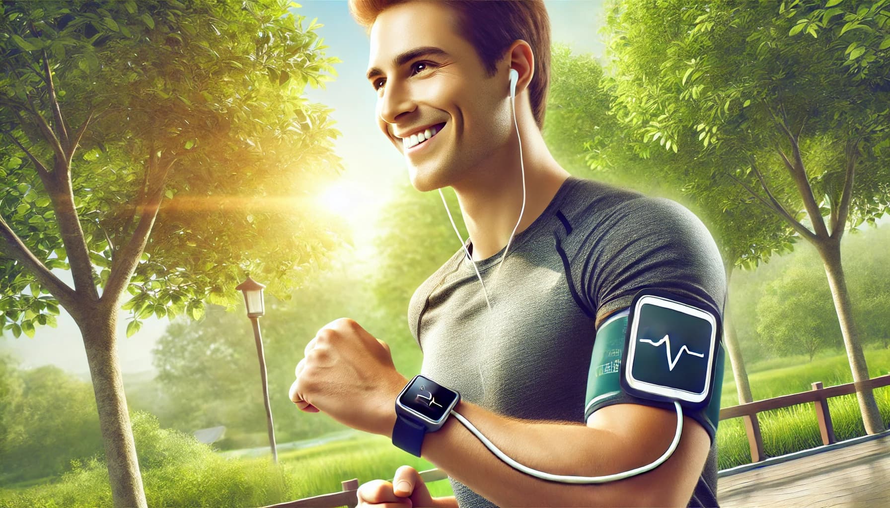 Happy person managing their hypertension and staying active