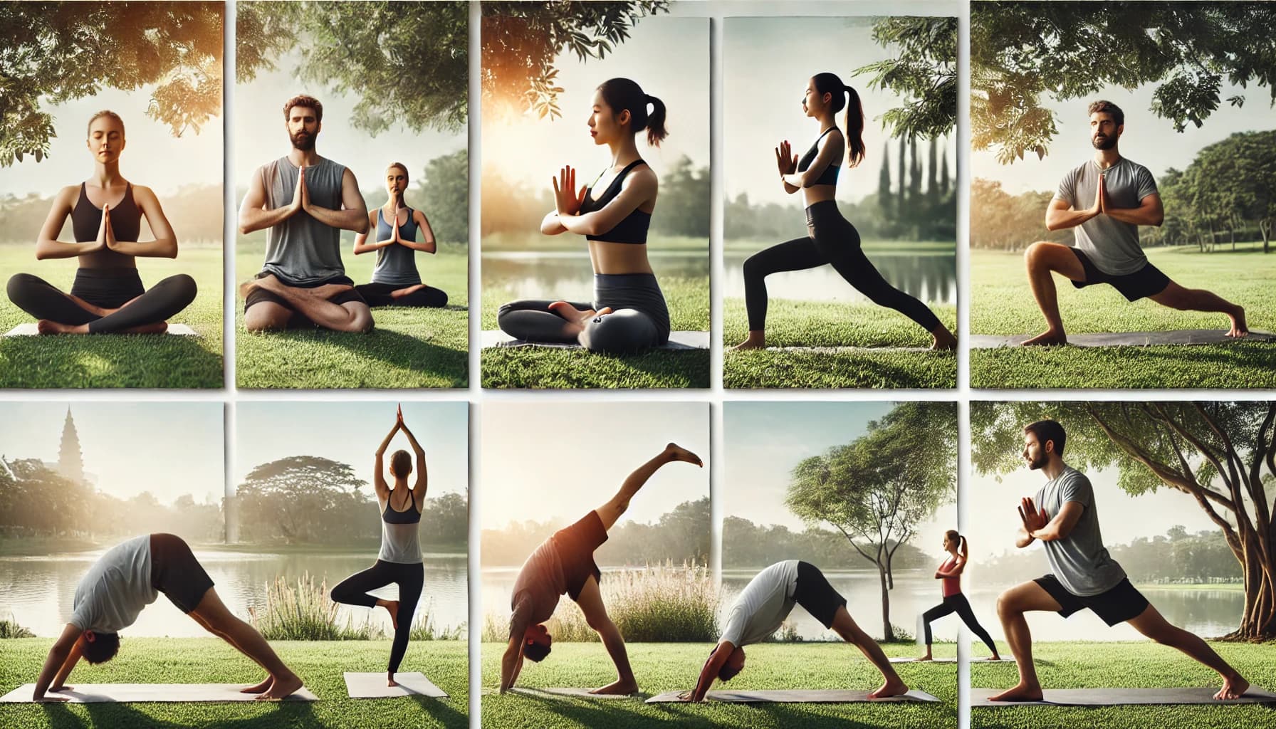 People practicing yoga for hypertension management