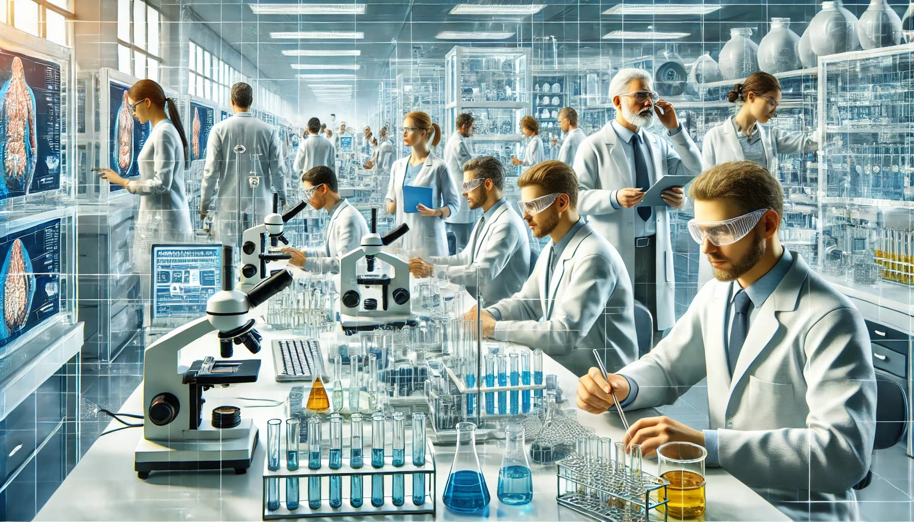 Researchers in a lab working on Parkinson’s treatments