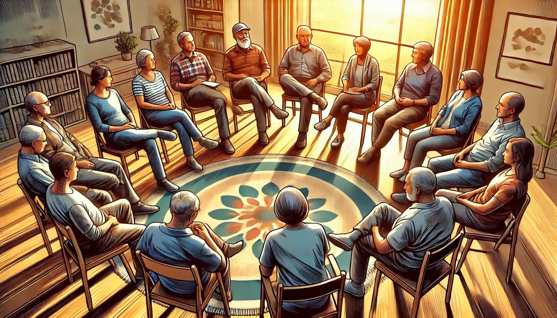 Parkinson’s support group meeting