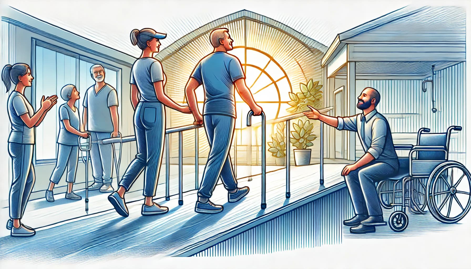 Person regaining independence after stroke rehabilitation