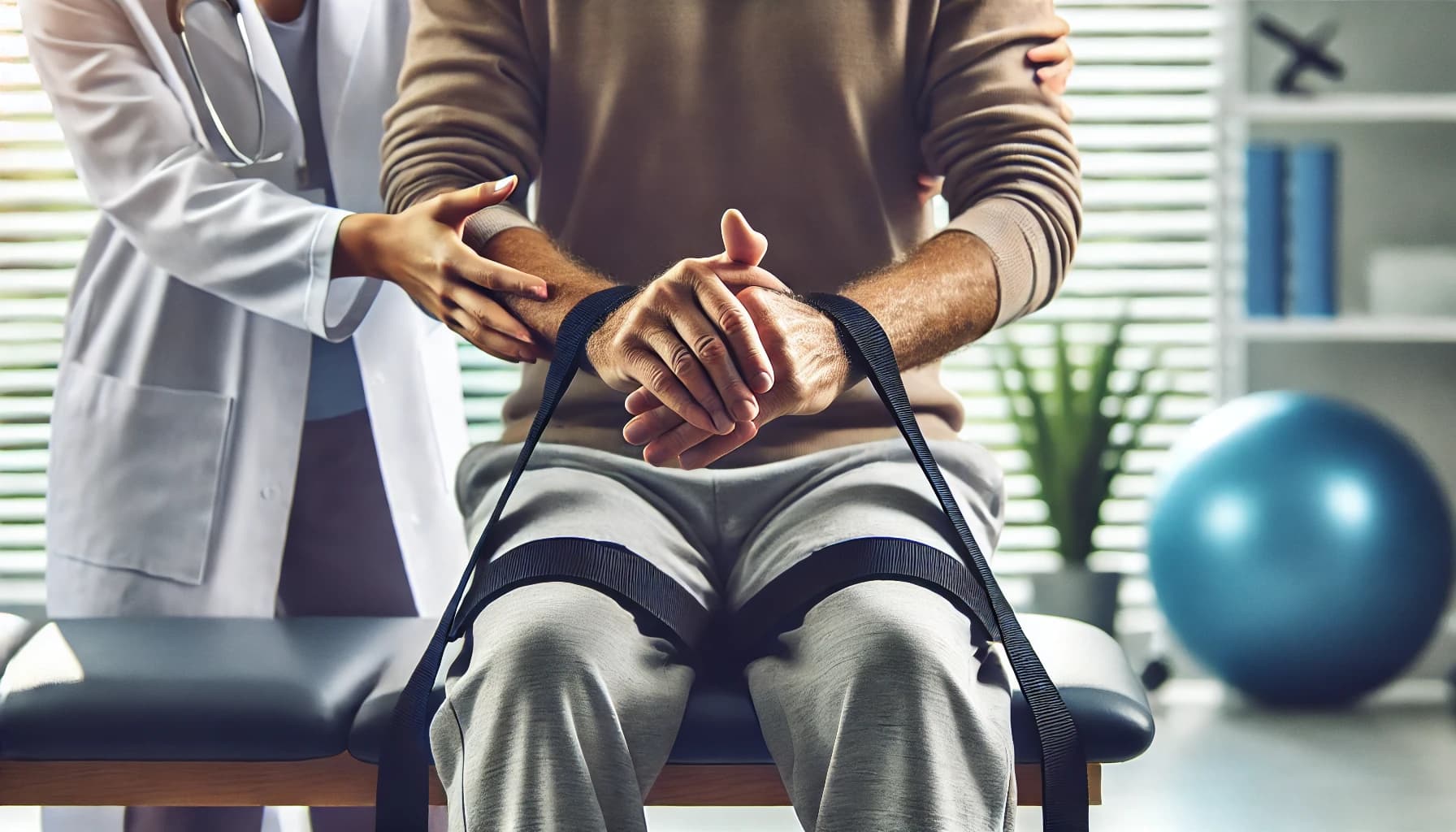 Patient receiving physical therapy
