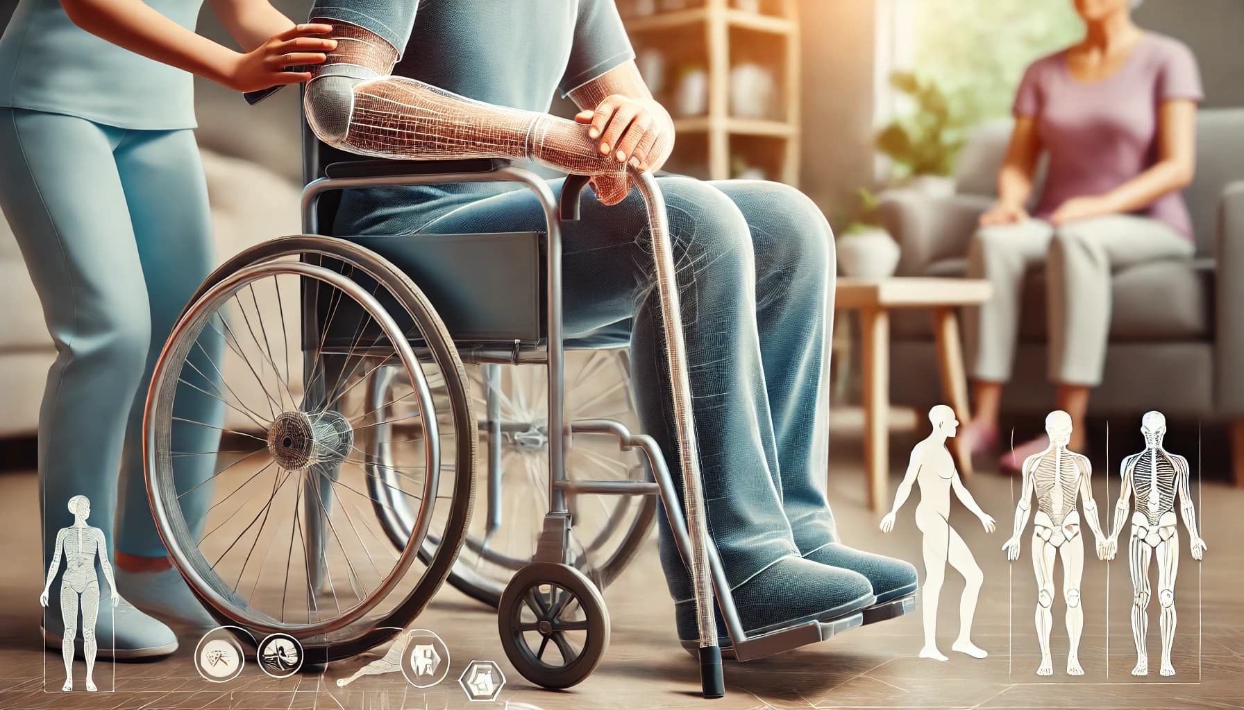 Person experiencing paralysis after stroke