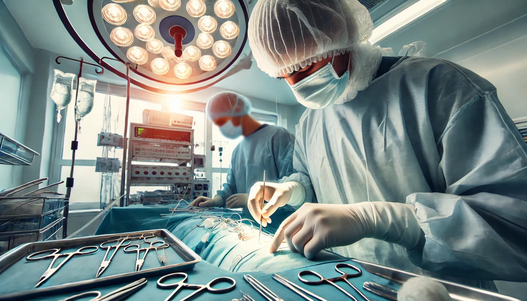 Doctor performing a surgical procedure