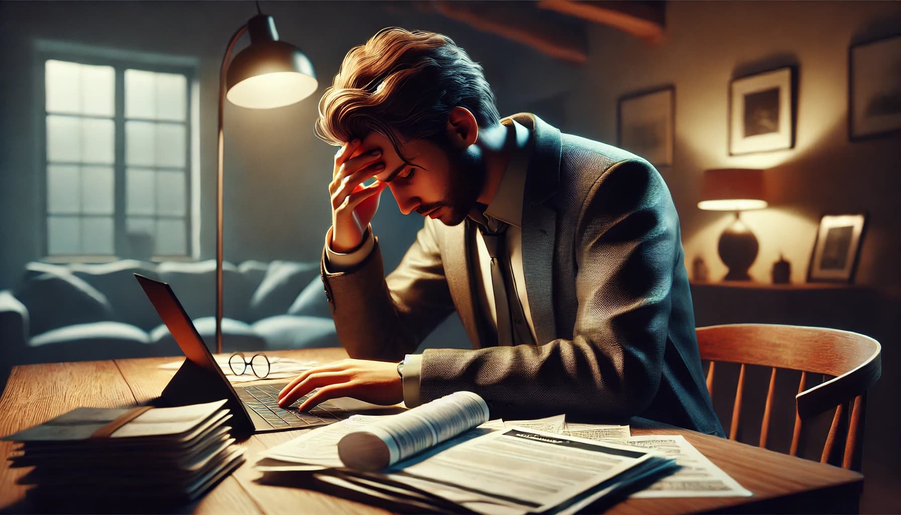 Person dealing with a stressful situation