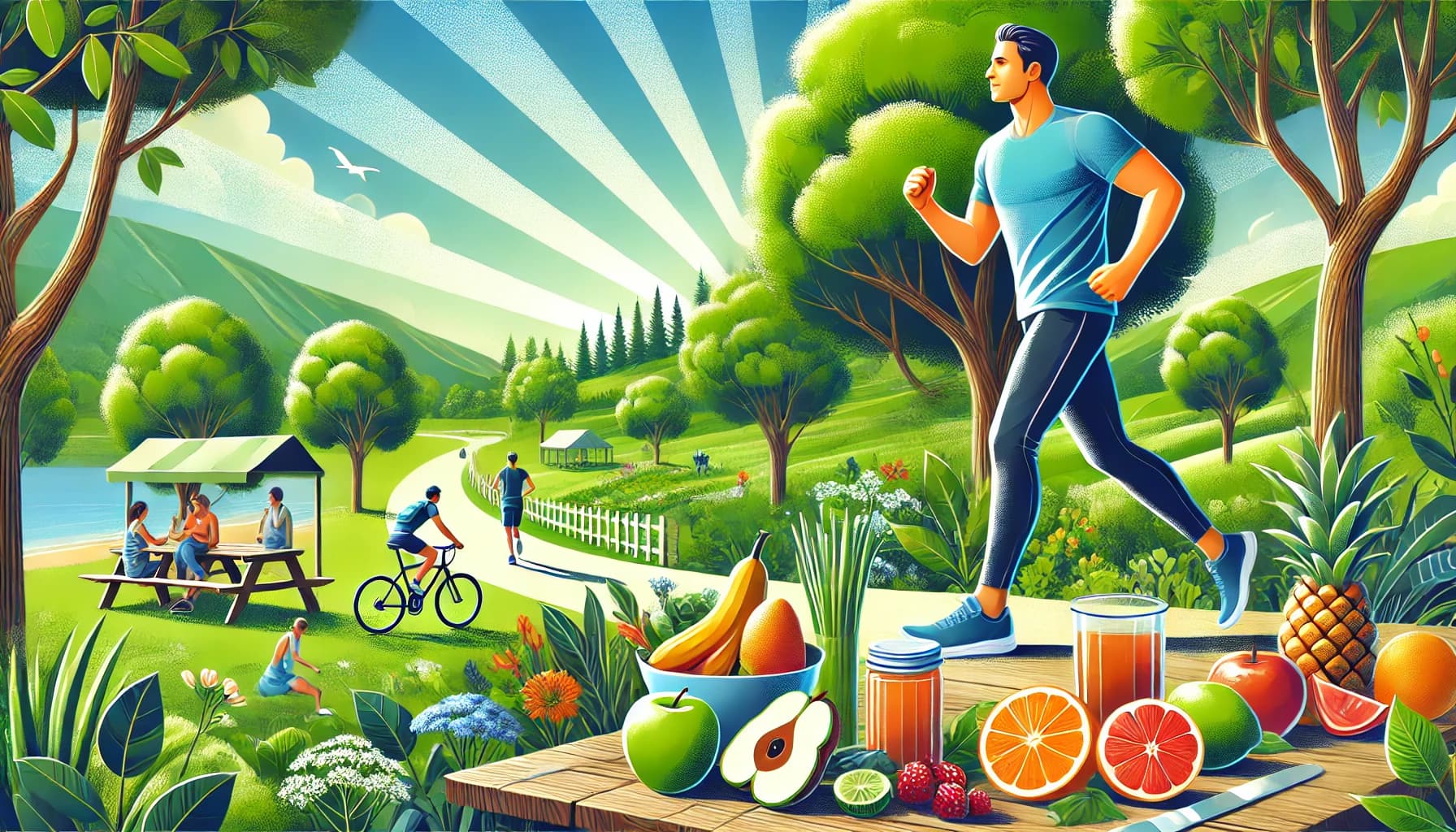 Person engaging in healthy lifestyle activities