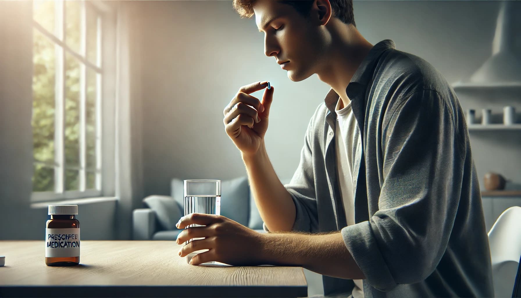 Person taking prescribed medication