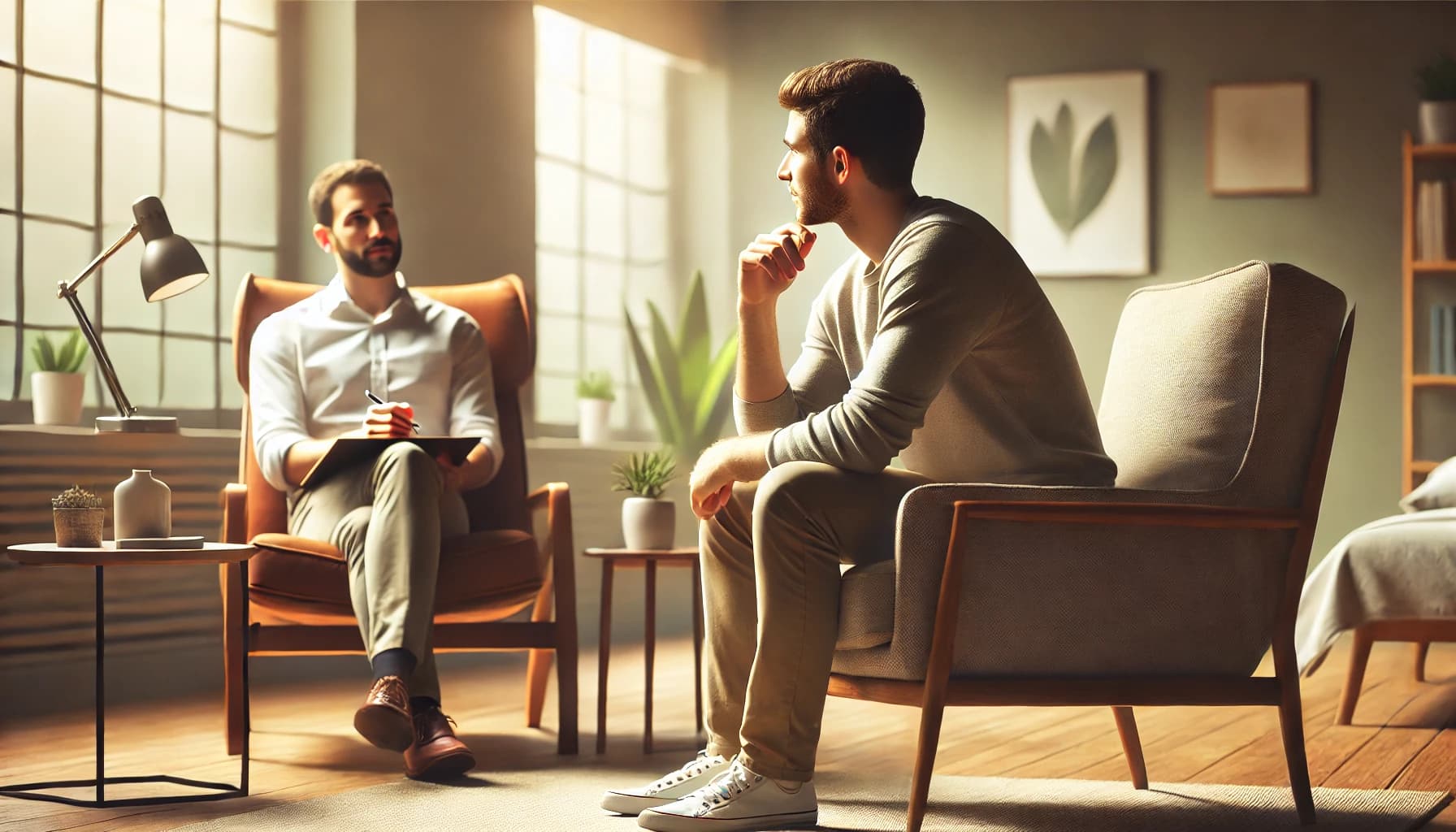 Person in a therapy session with a mental health professional