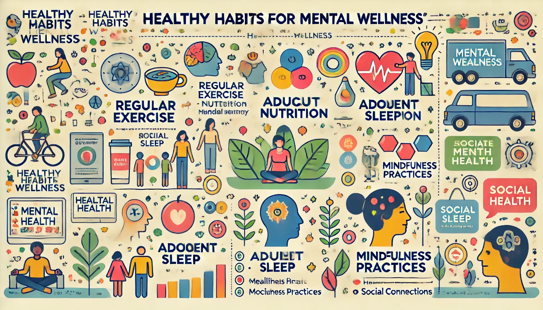 Infographic illustrating the different types of bipolar disorder