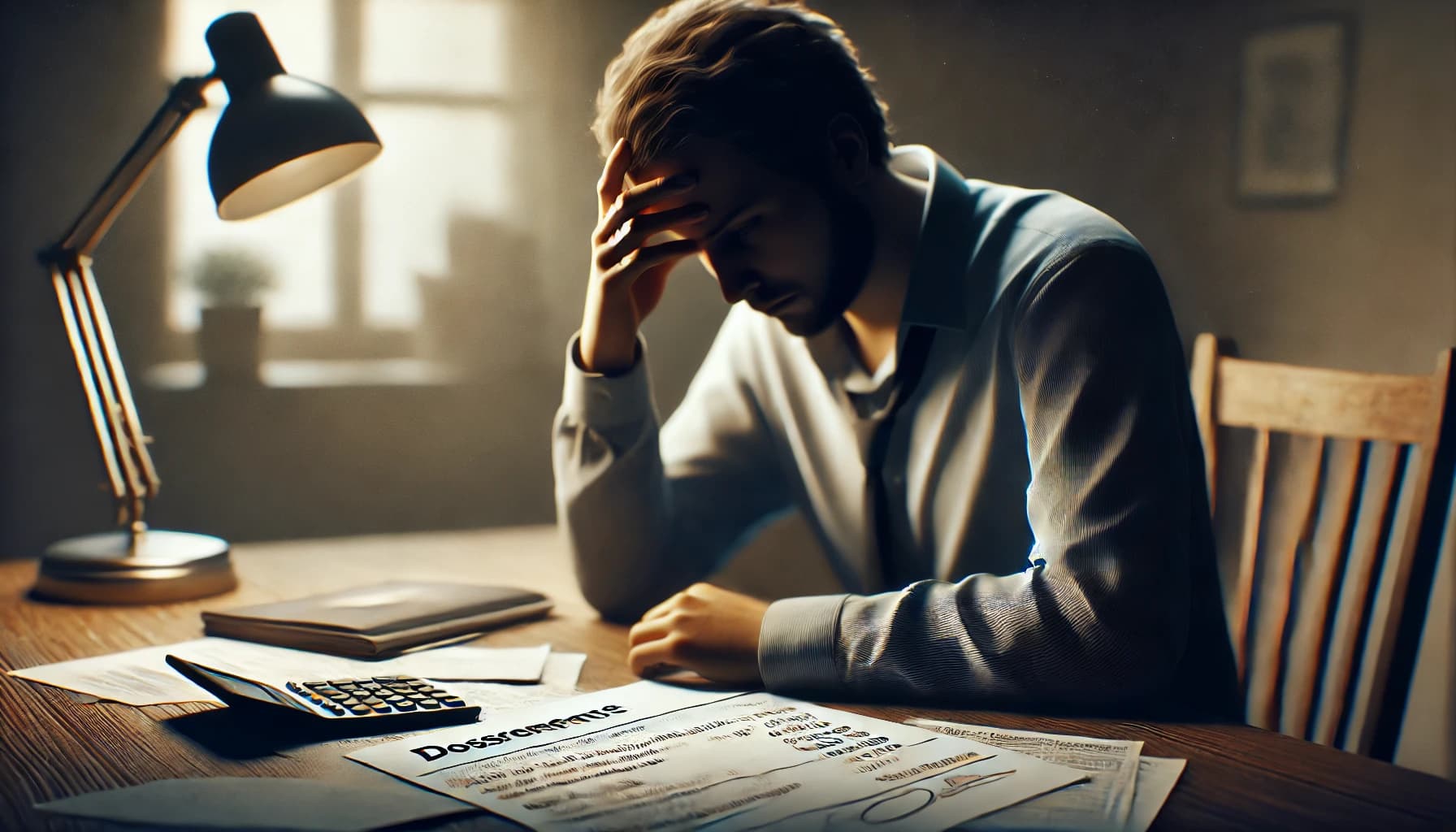 Person dealing with financial problems, a common stressor