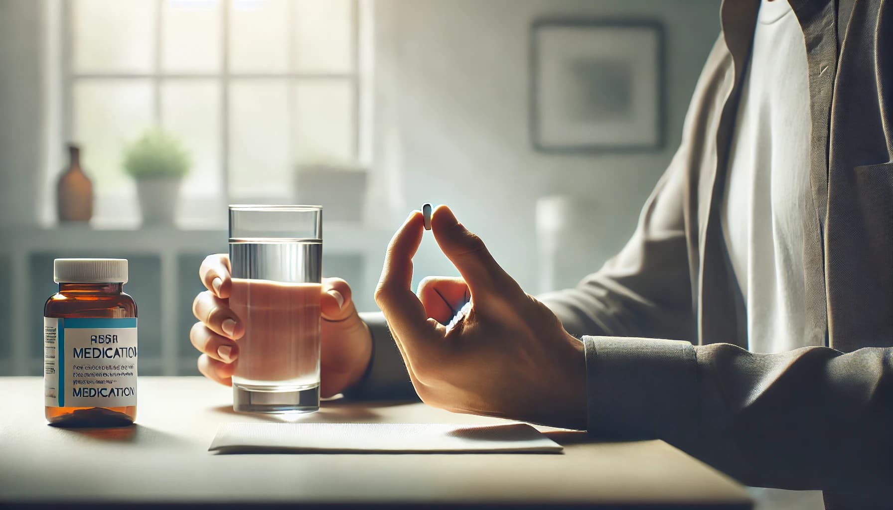 Person taking prescribed medication