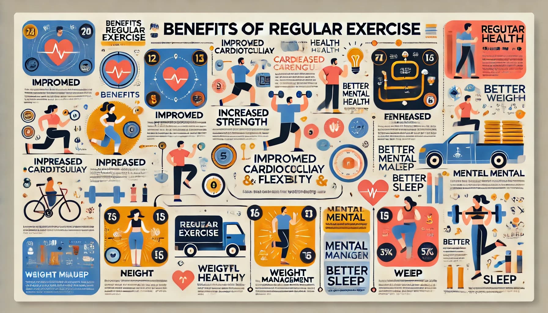 Infographic showing the benefits of regular exercise