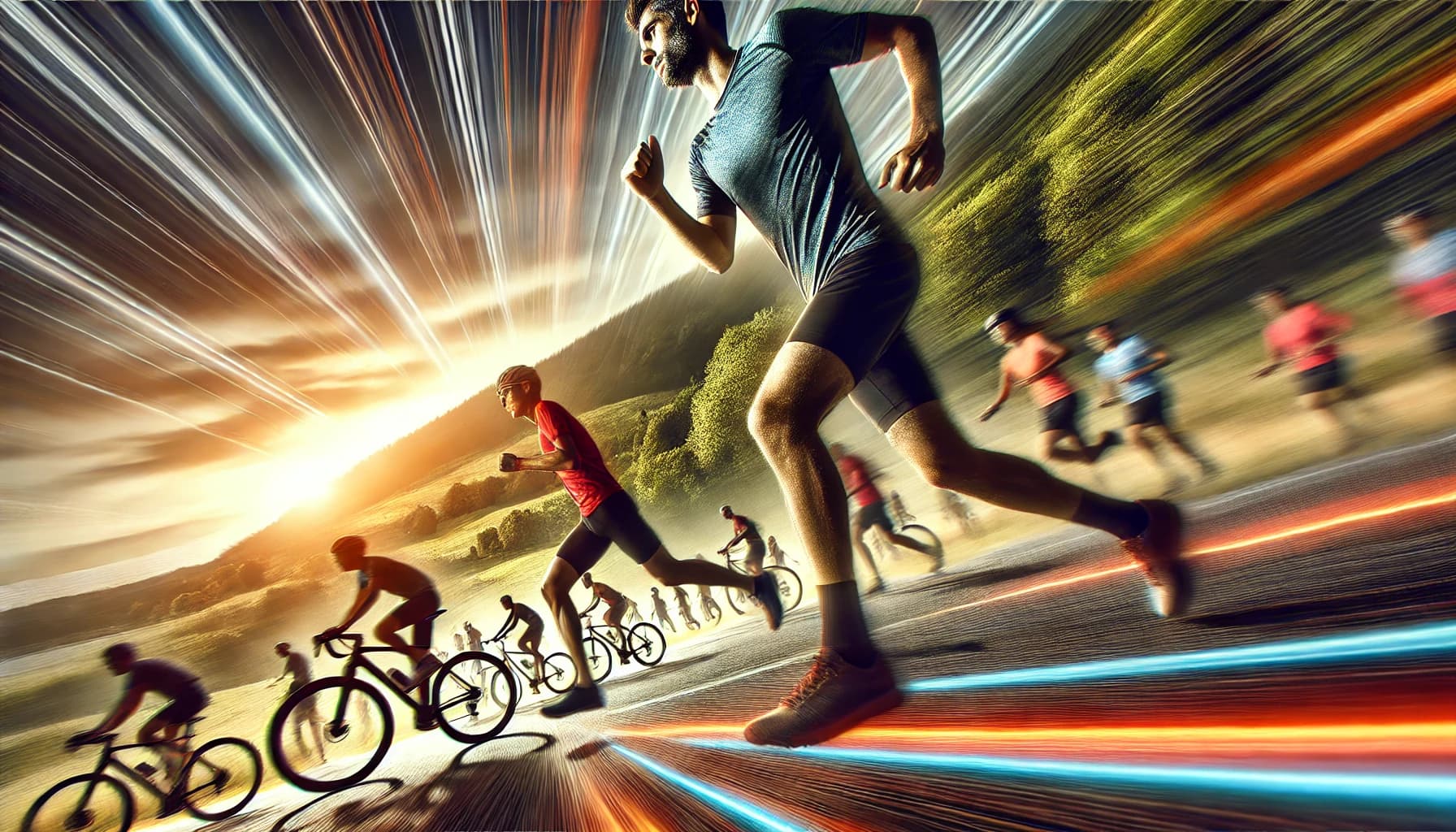 Person participating in a long-distance run or cycling event