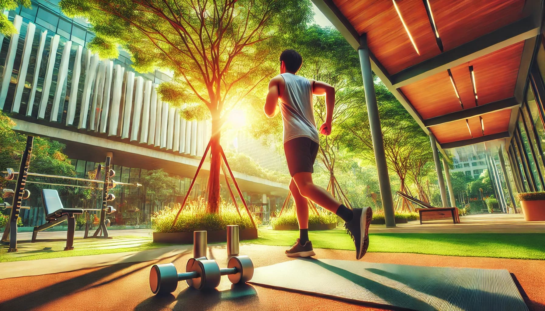 Person enjoying a healthy lifestyle through regular exercise and fitness activities