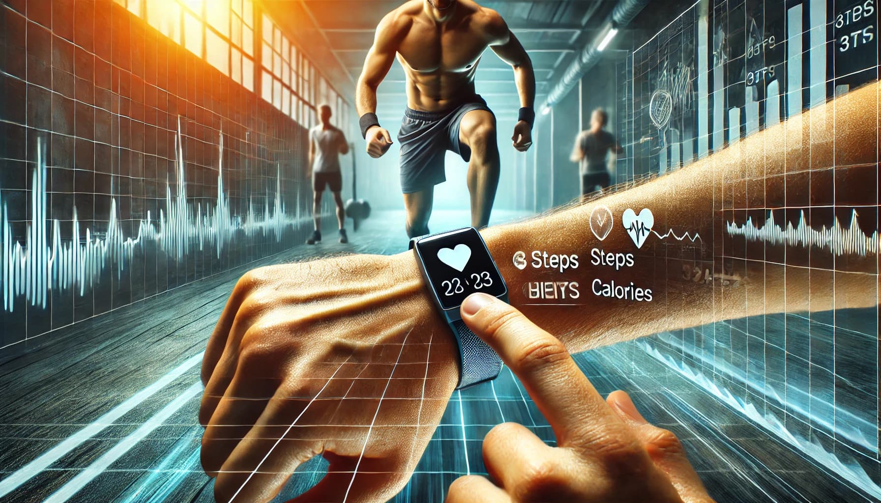 Person using a fitness tracker or engaging in a HIIT workout