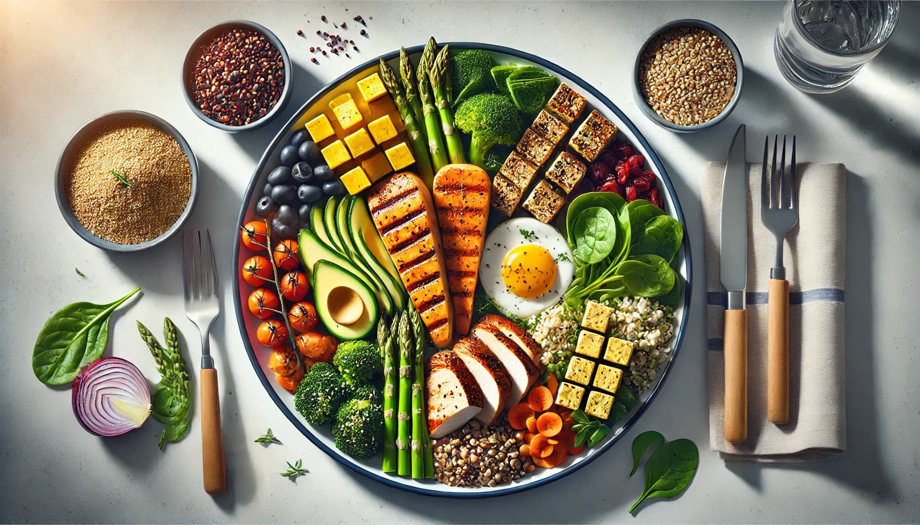 A healthy meal tailored to a specific population, such as a high-protein dish for athletes.