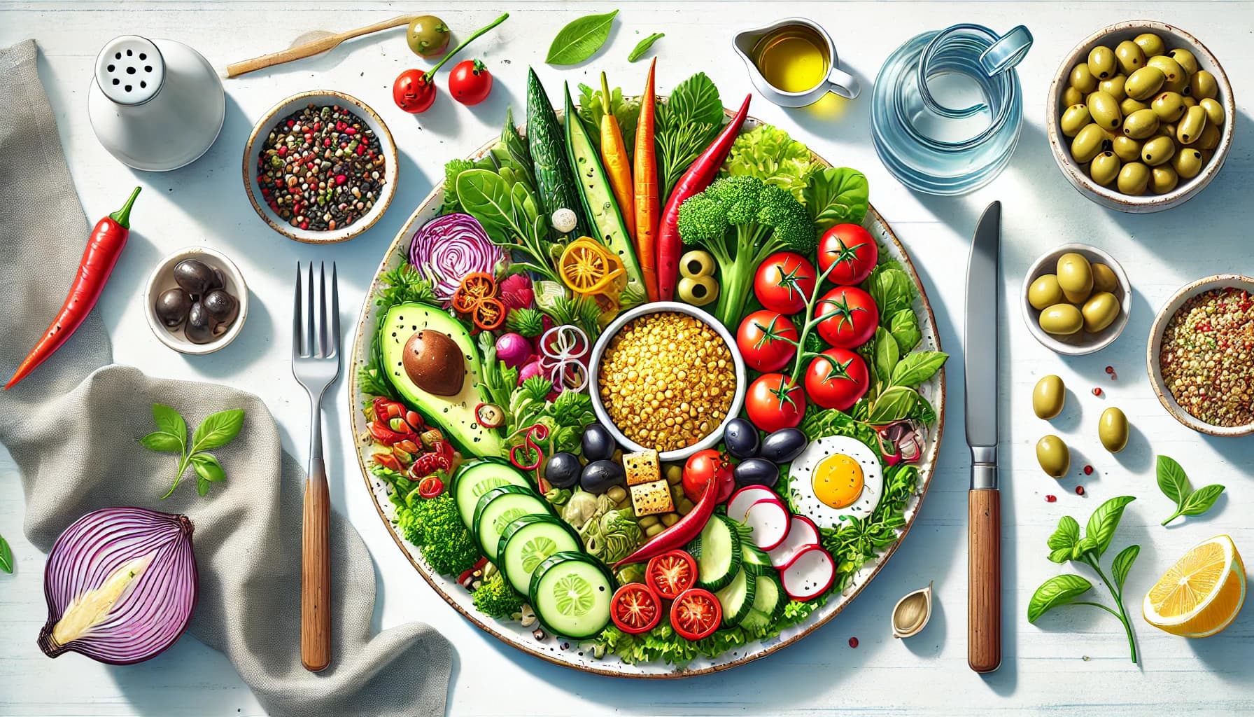 A meal that fits one of the special diets, such as a Mediterranean dish.