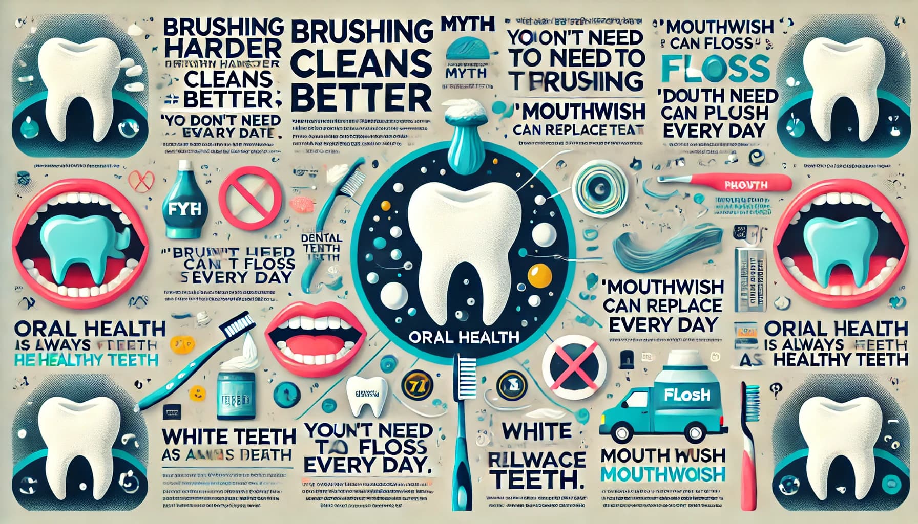 Infographic debunking common oral health myths