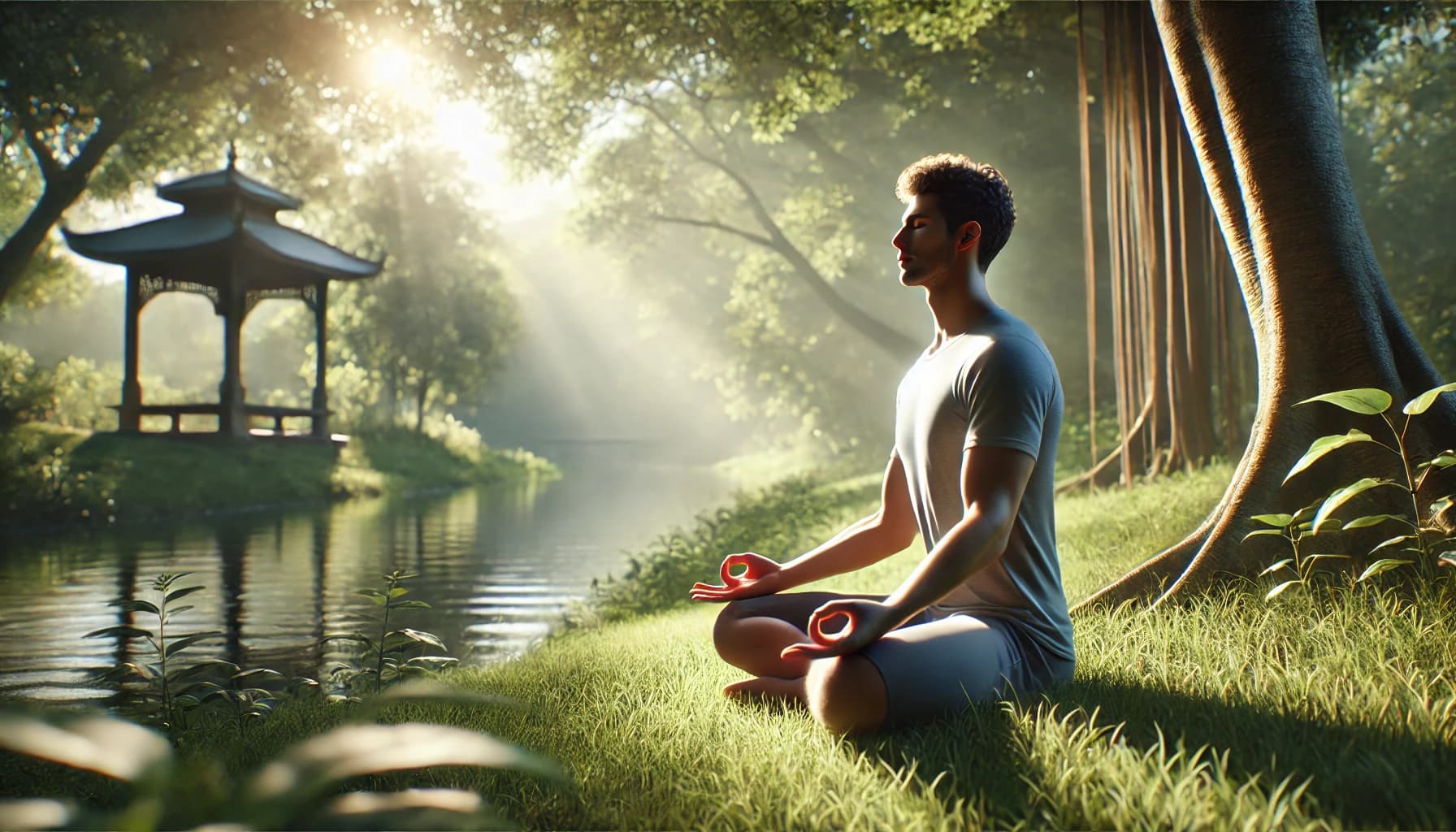 Person practicing yoga or meditation