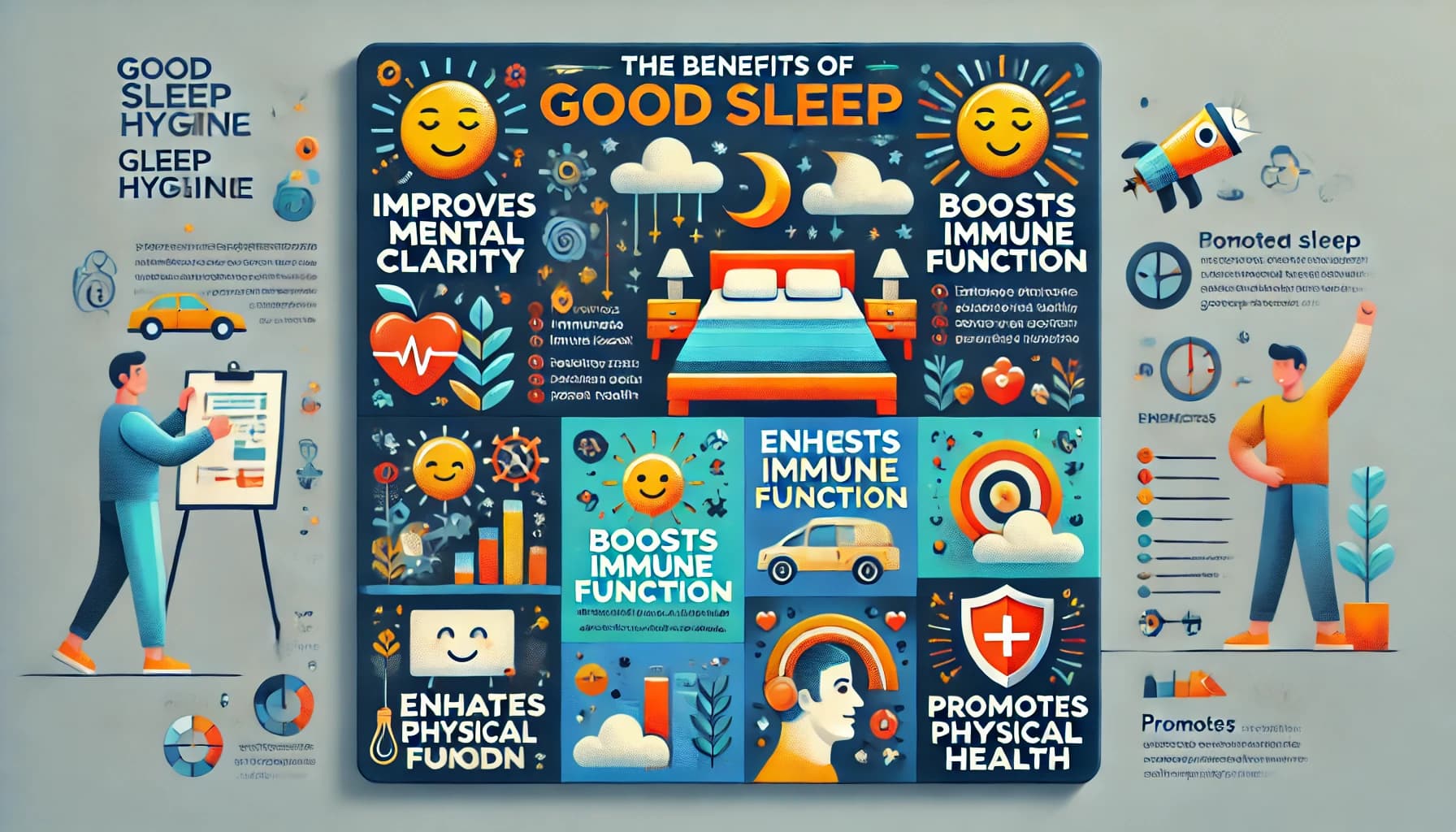 Infographic highlighting the benefits of good sleep hygiene