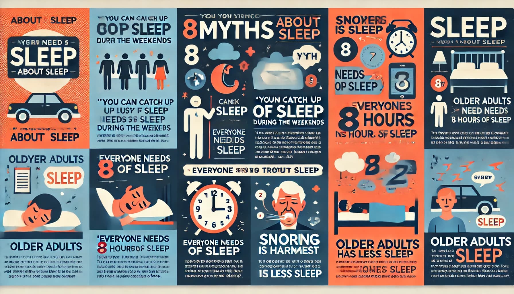 Infographic debunking common myths about sleep