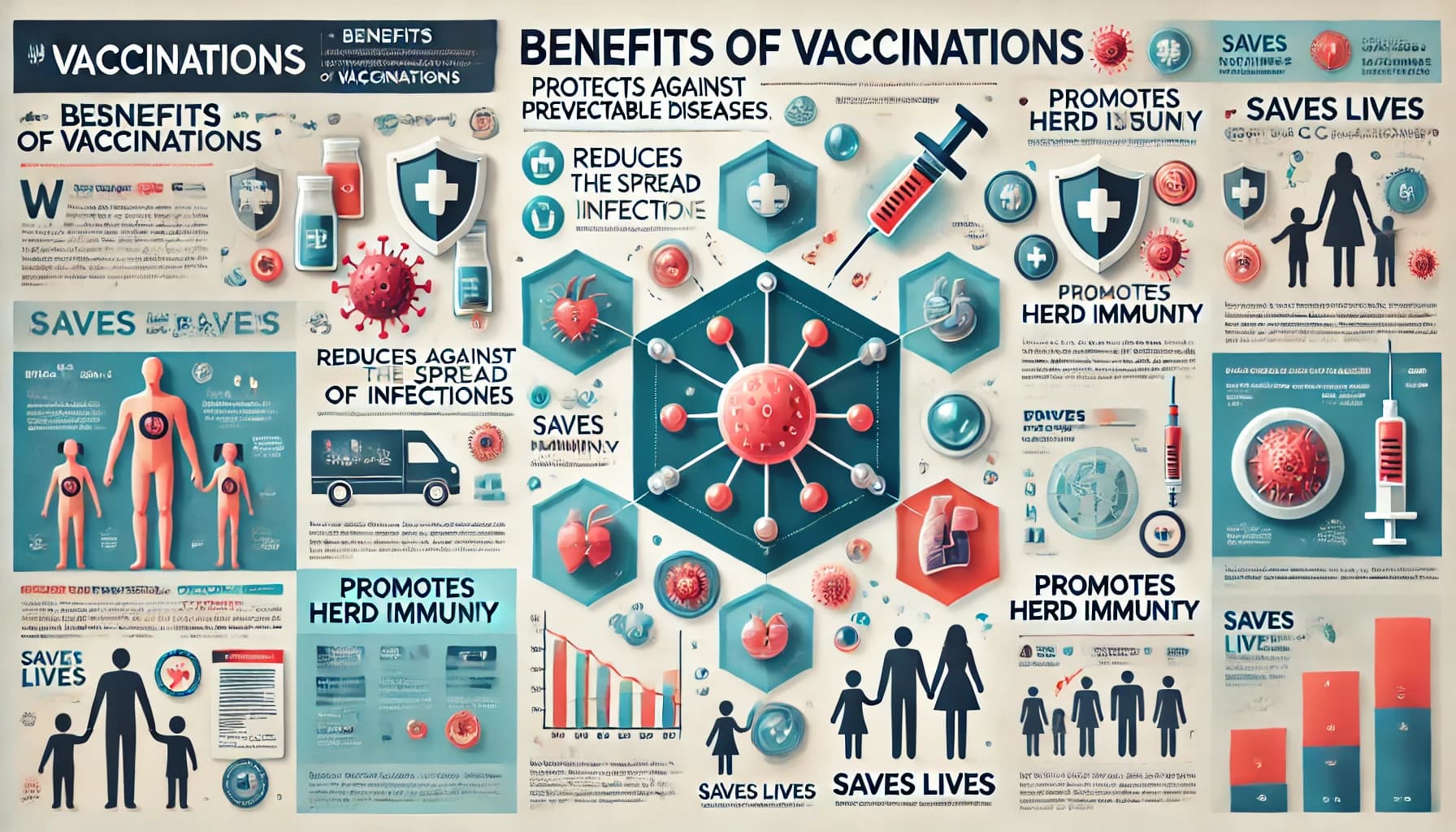 Infographic showing the benefits of vaccinations