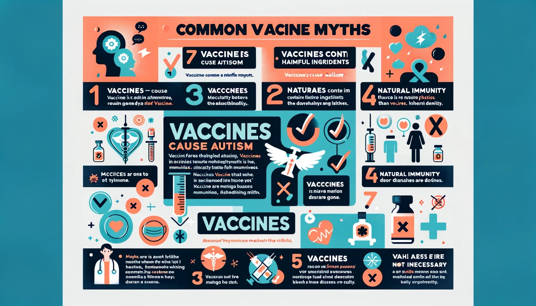 Infographic debunking common vaccine myths