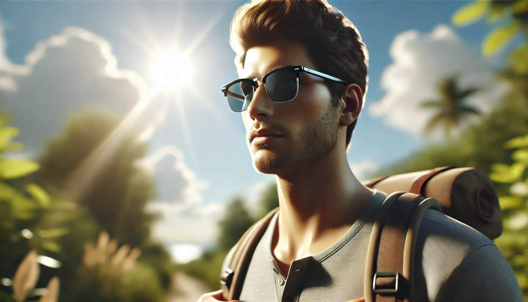 Person wearing sunglasses outdoors